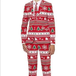 “OppoSuits” brand Teen Boys Winter Wonderland Christmas Suit